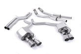 Milltek Audi S7 SPORTBACK 4.0 TFSI QUATTRO S TRONIC (2012 to 2018) Non-resonated (louder) with Titanium tips. Some 2016 and later models have an updated valve location on one rear silencer meaning the wiring loom needs extending to accommodate.